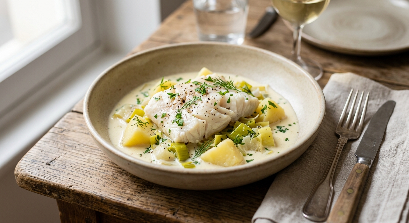 Poisson blanc au court-bouillon