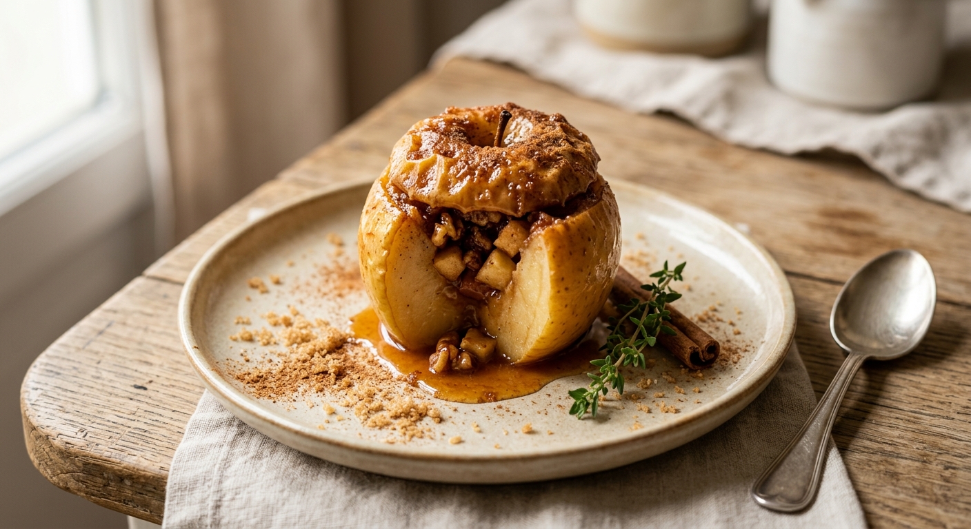 Pomme au four à la cannelle
