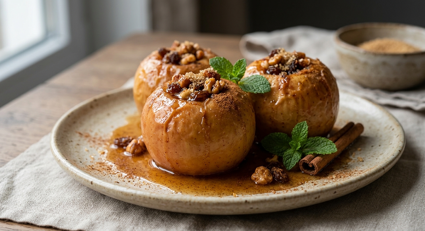 Pommes au four à la cannelle