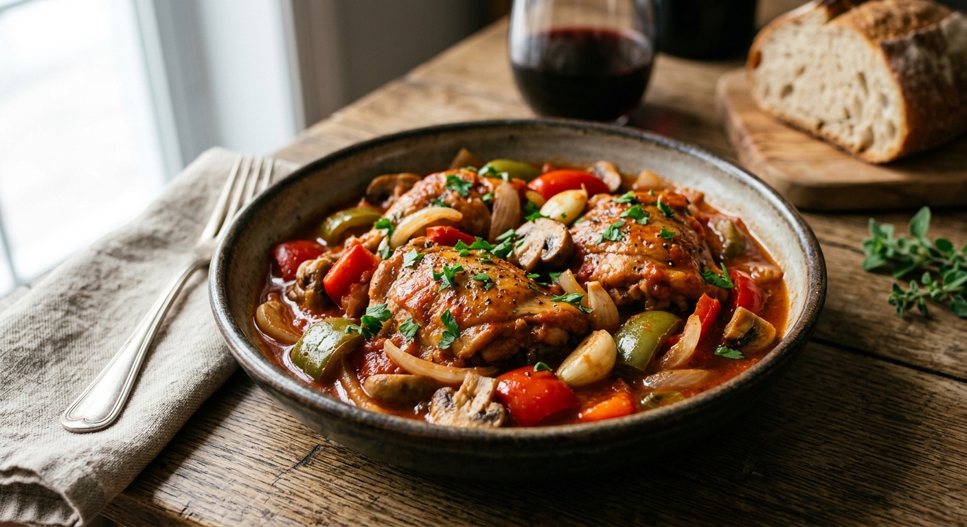 Poulet à la cacciatore