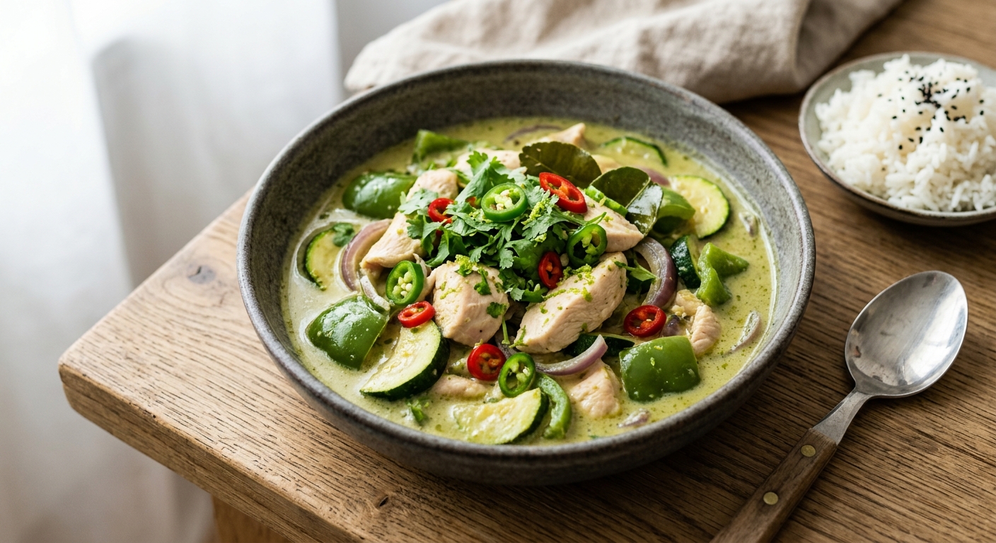 Poulet au curry vert