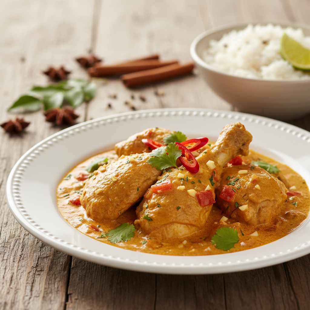 Poulet massalé au lait de coco