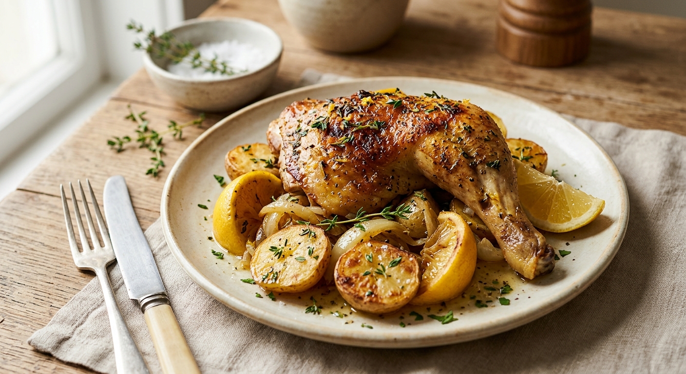 Poulet rôti au citron