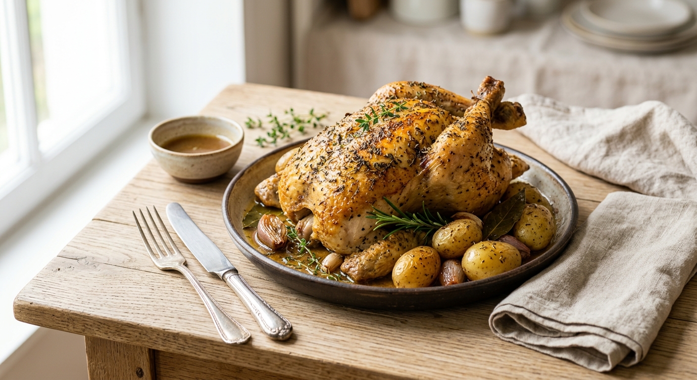 Poulet rôti aux herbes de provence