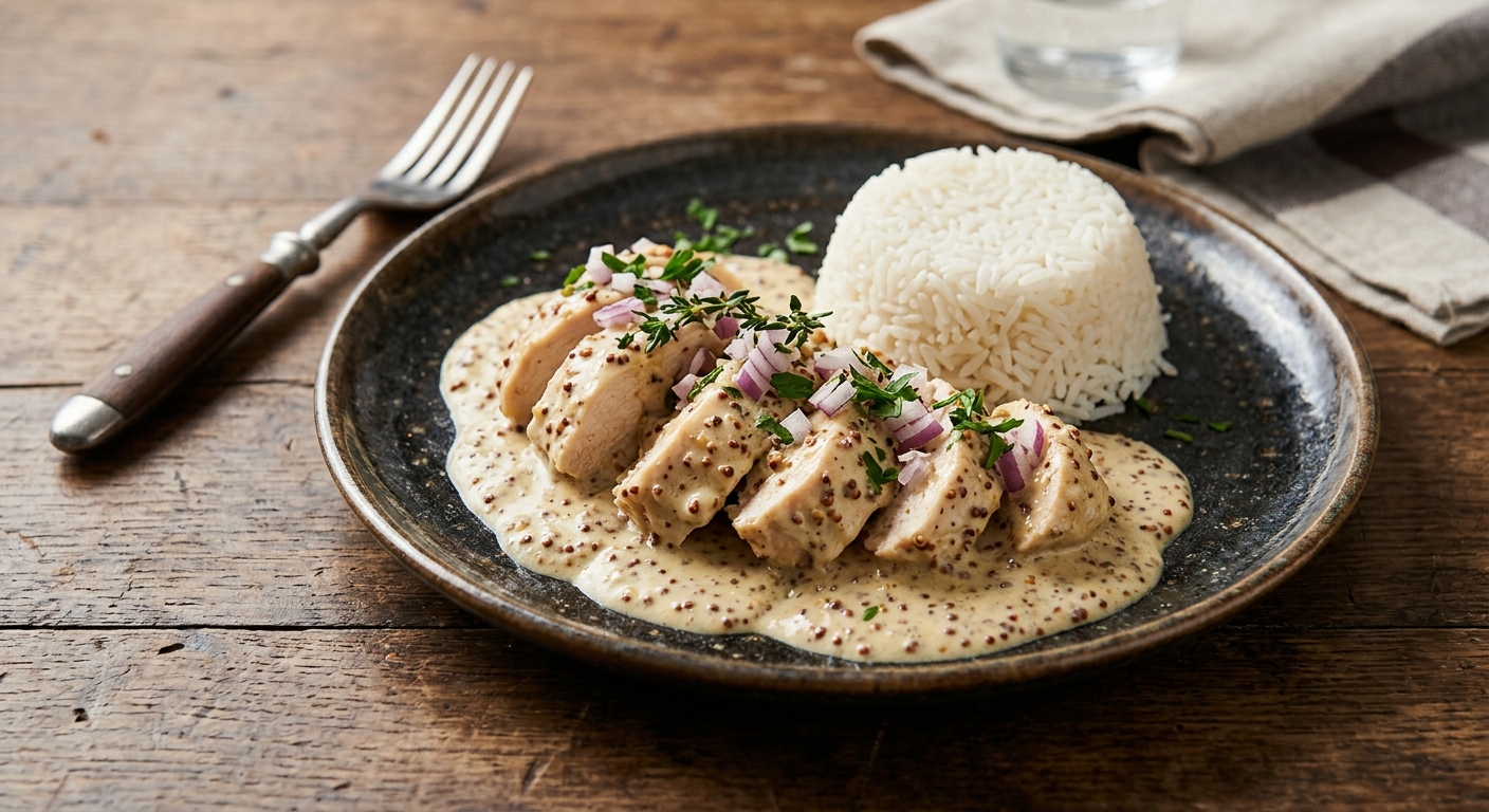 Poulet sauce moutarde