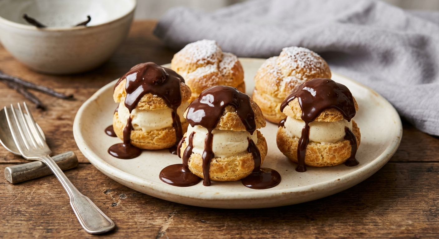 Profiteroles au chocolat