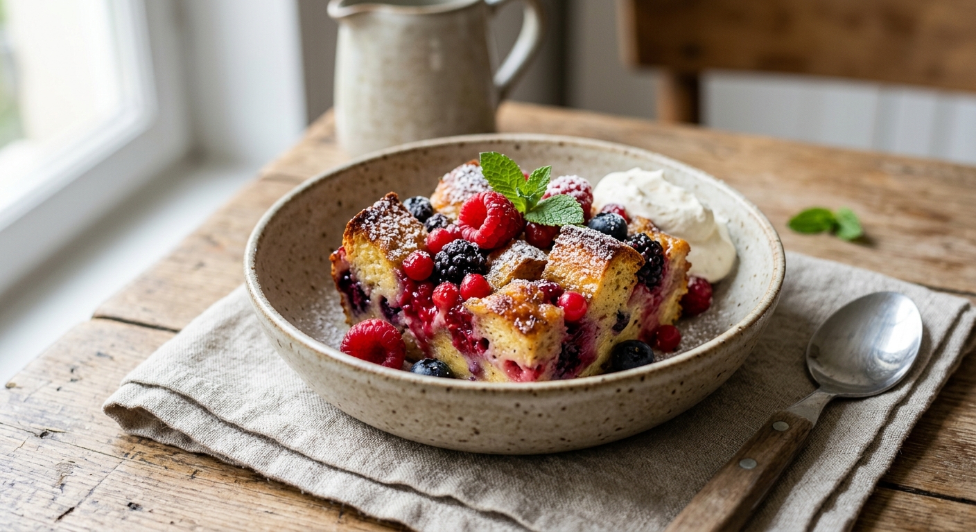 Pudding aux fruits rouges de valérie