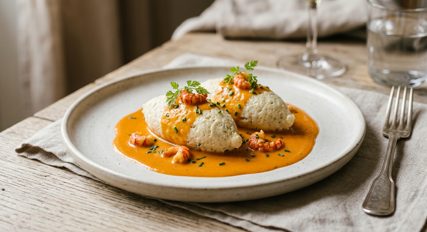Quenelle de brochet sauce Nantua