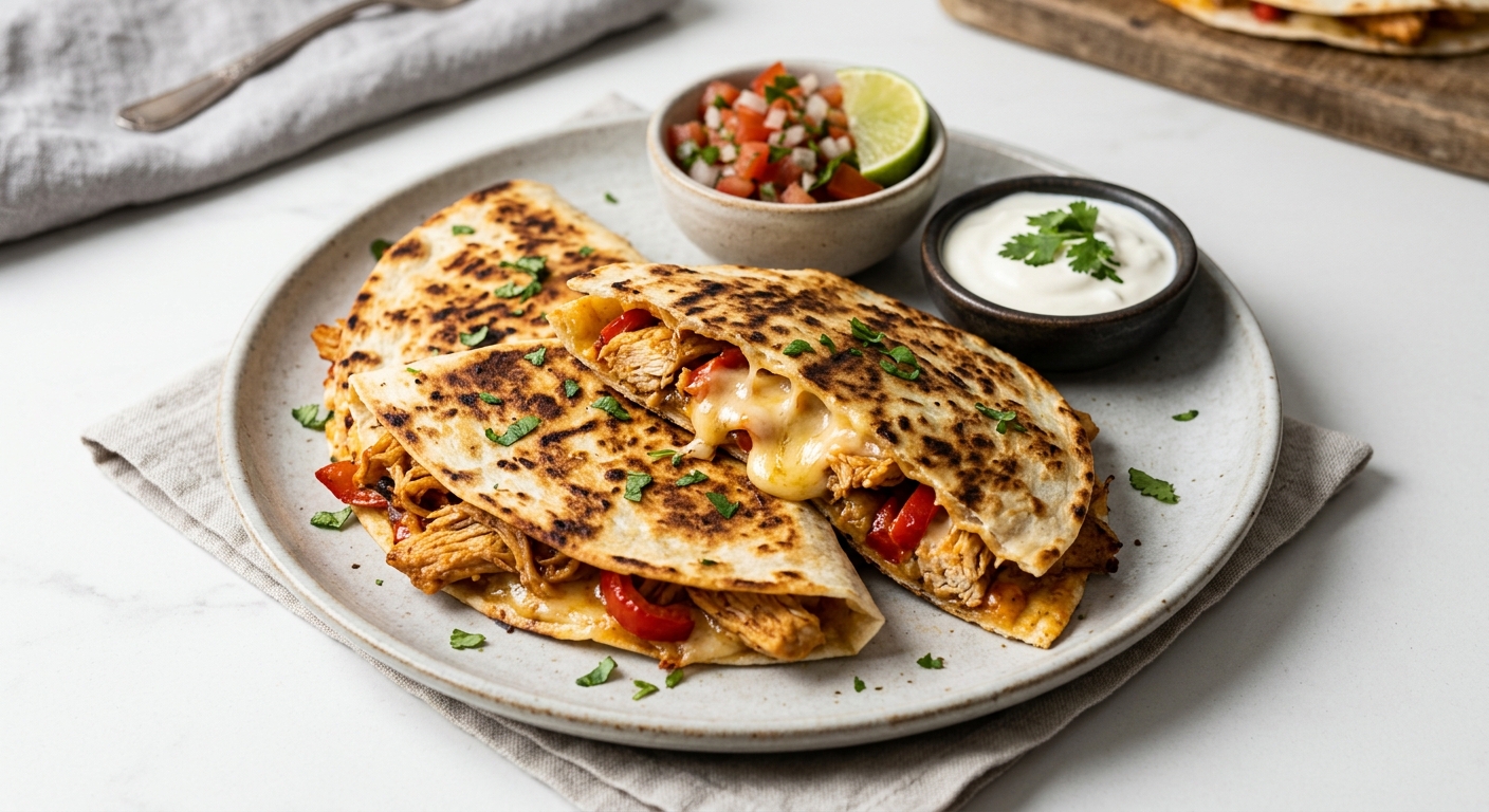 Quesadillas poulet & fromage