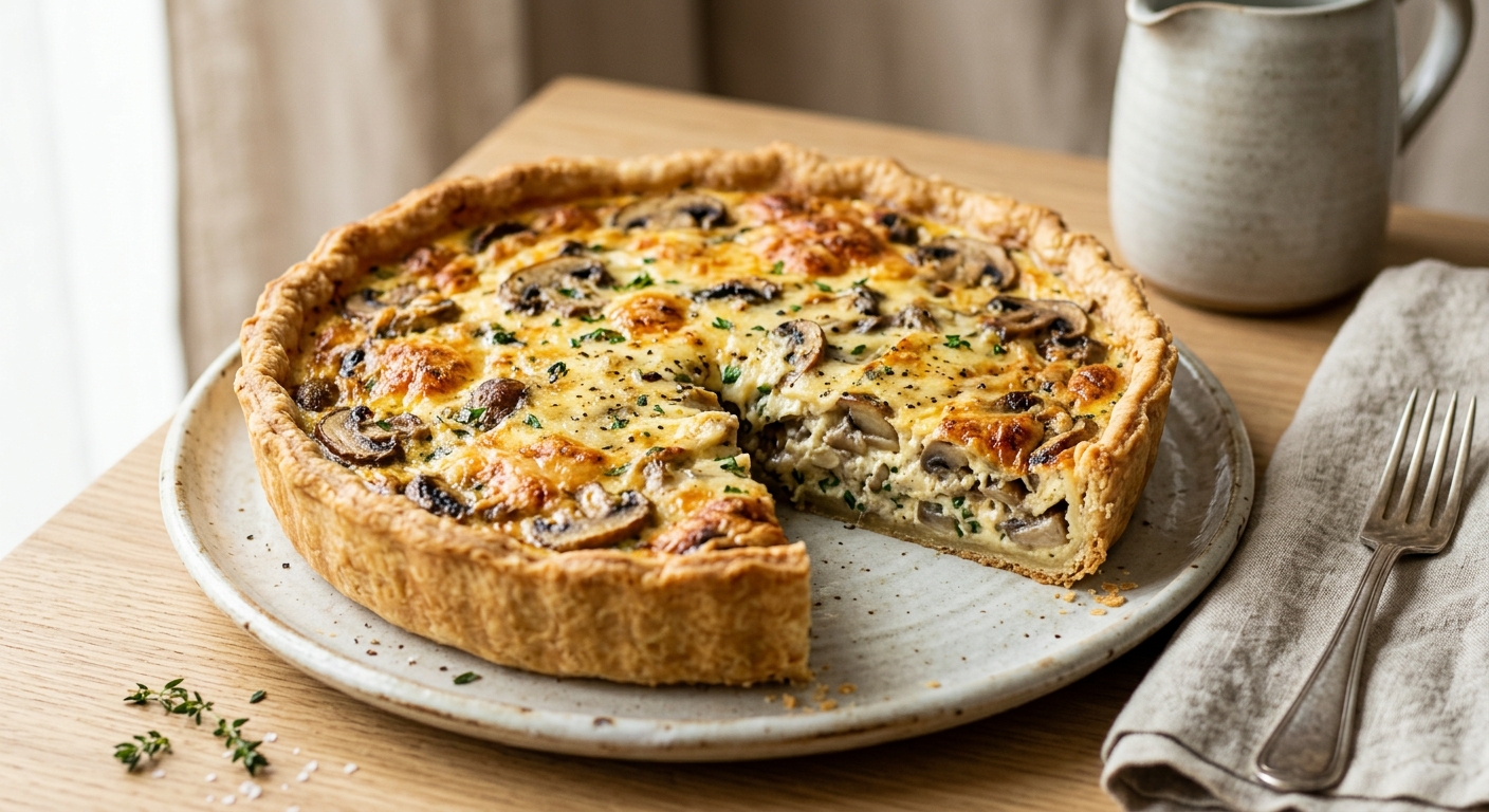 Quiche champignons & comté