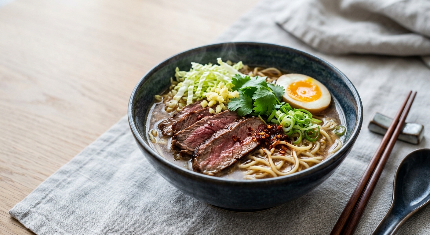 Ramen au boeuf au Thermomix