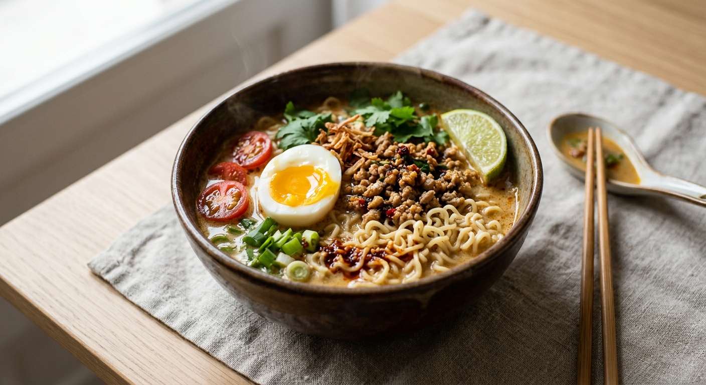 Ramen au porc & lait de coco