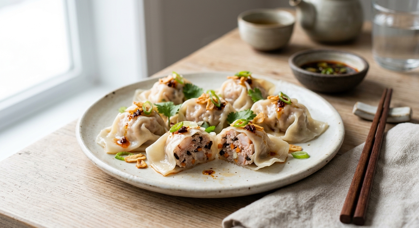 Raviolis au porc et aux crevettes