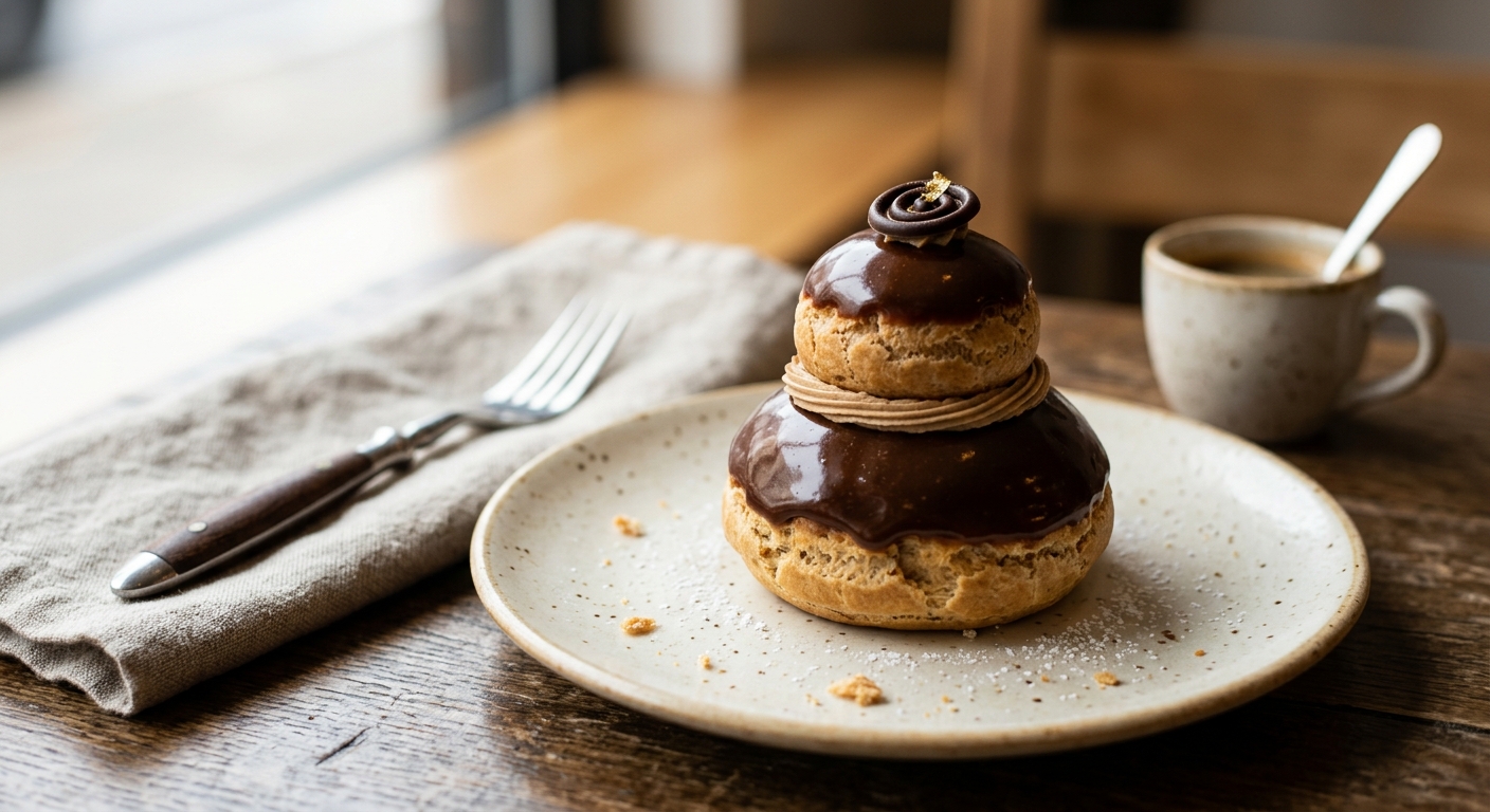 Religieuse au café
