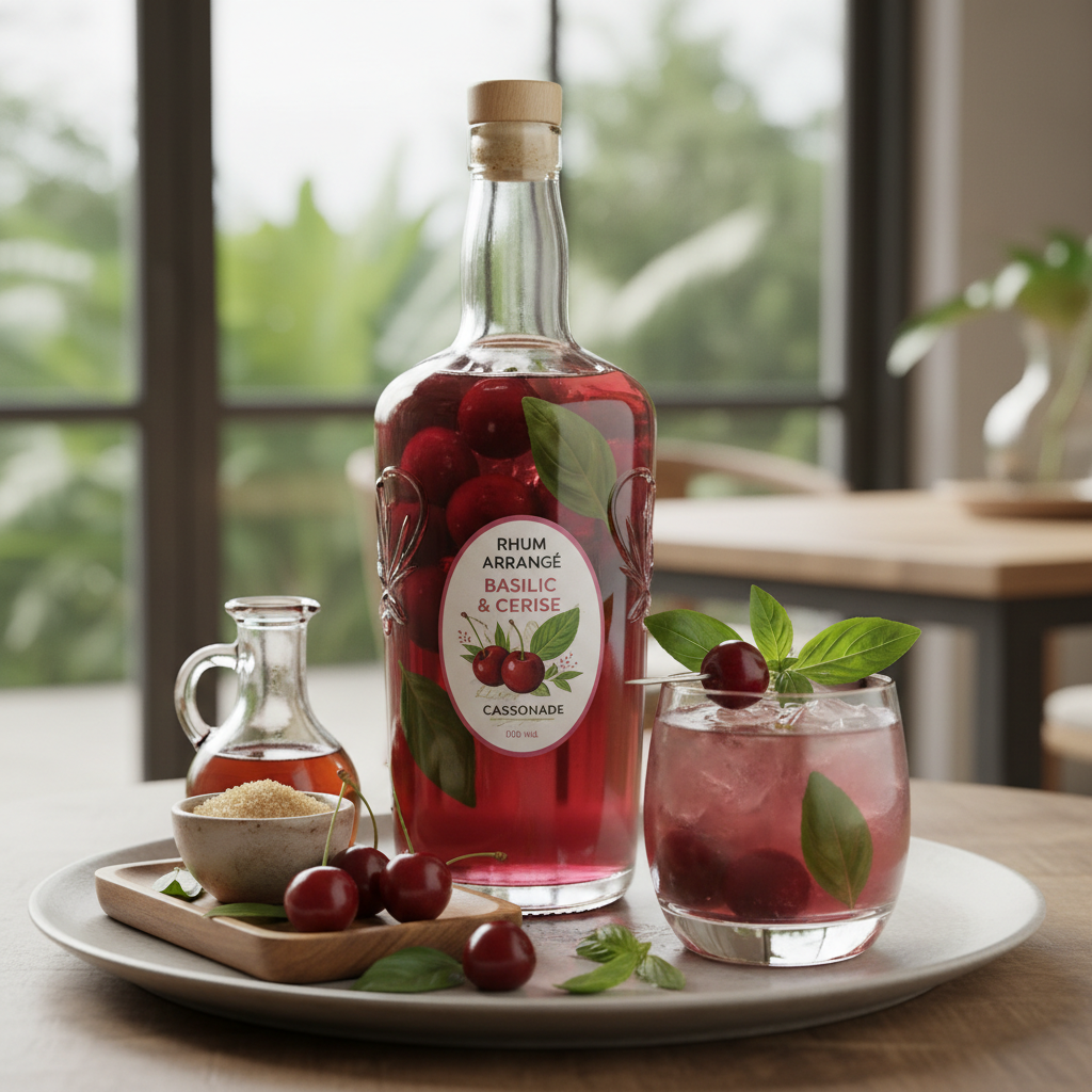 Rhum Arrangé Basilic & Cerise