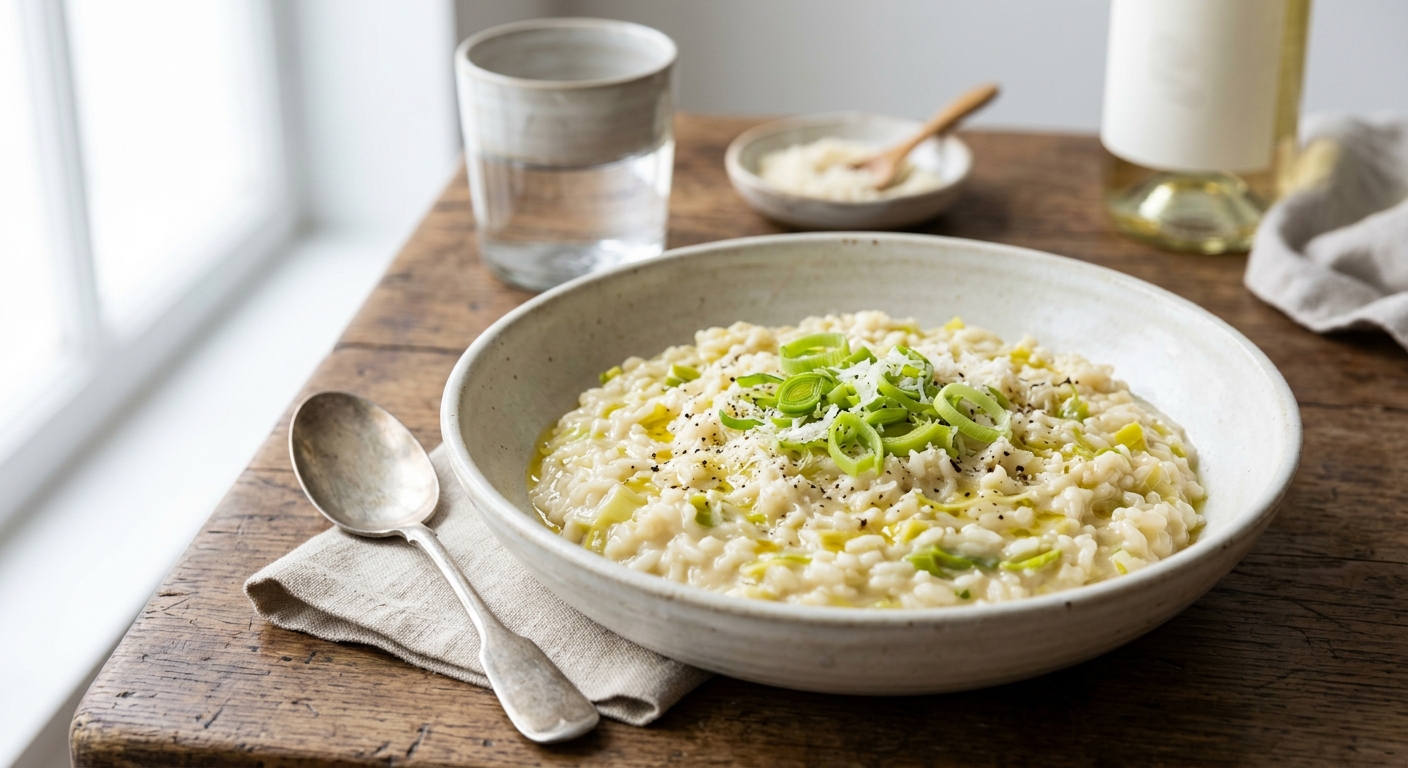 Risotto aux poireaux