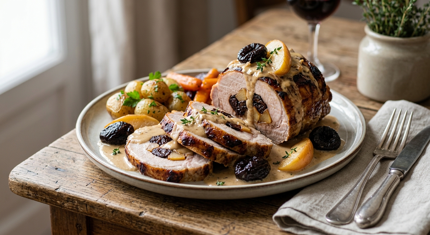 Rôti de porc aux pruneaux