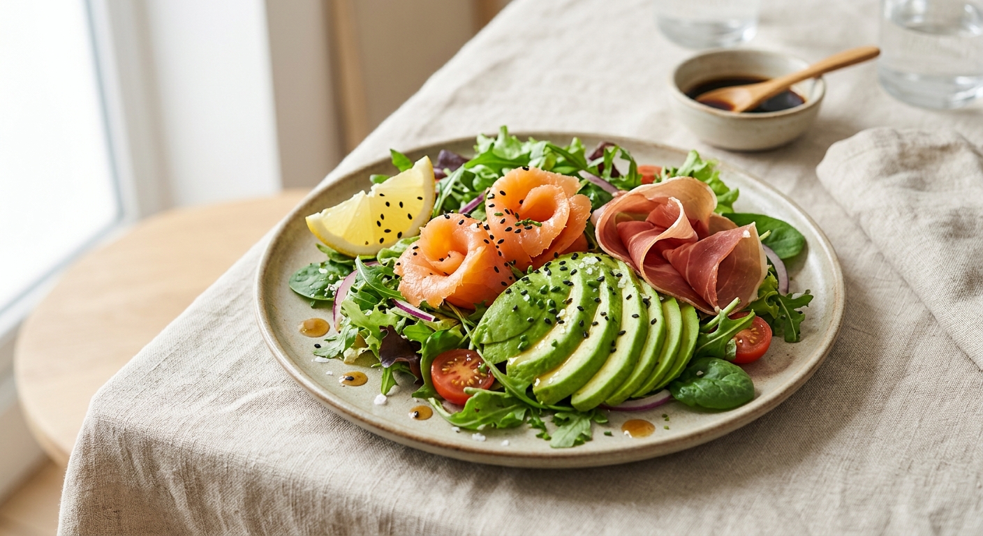 Salade avocat & saumon