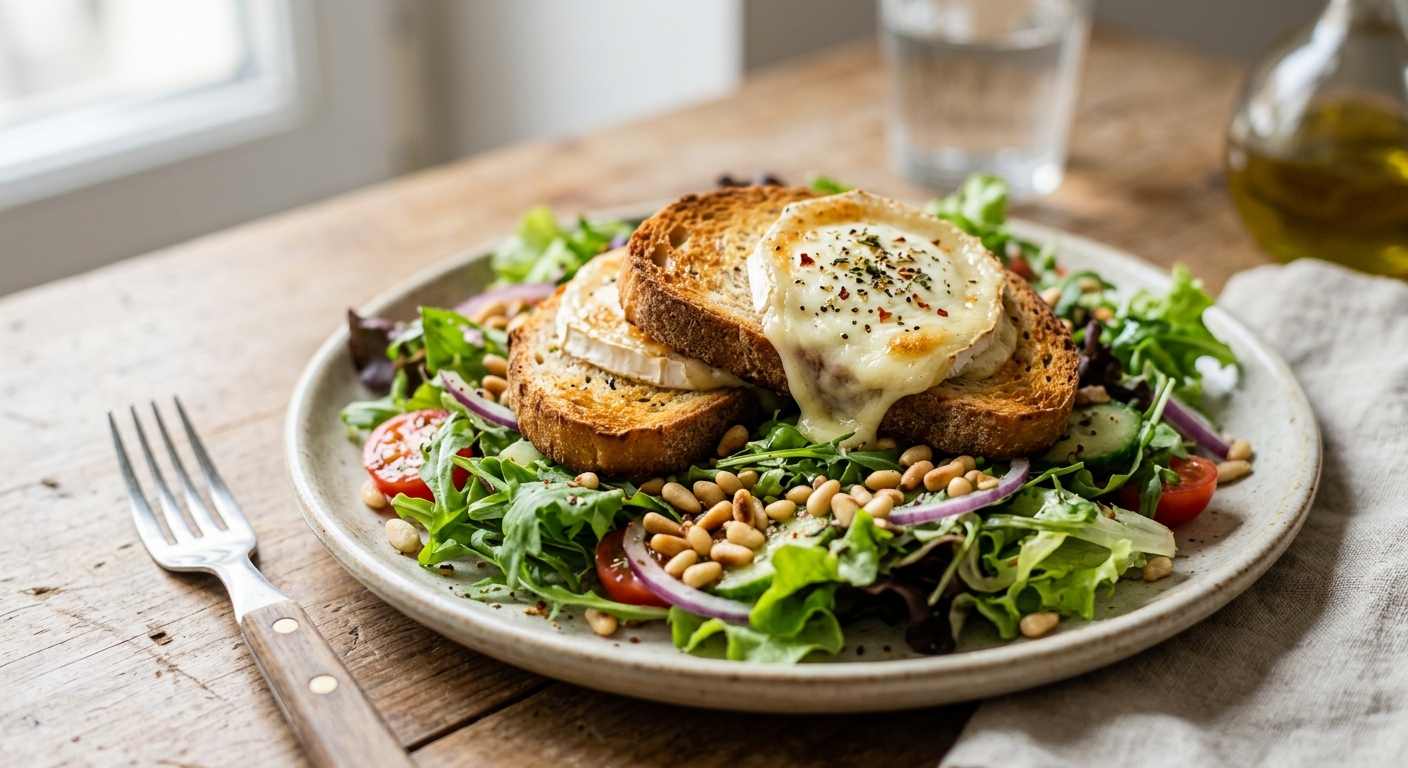 Salade de chèvre chaud