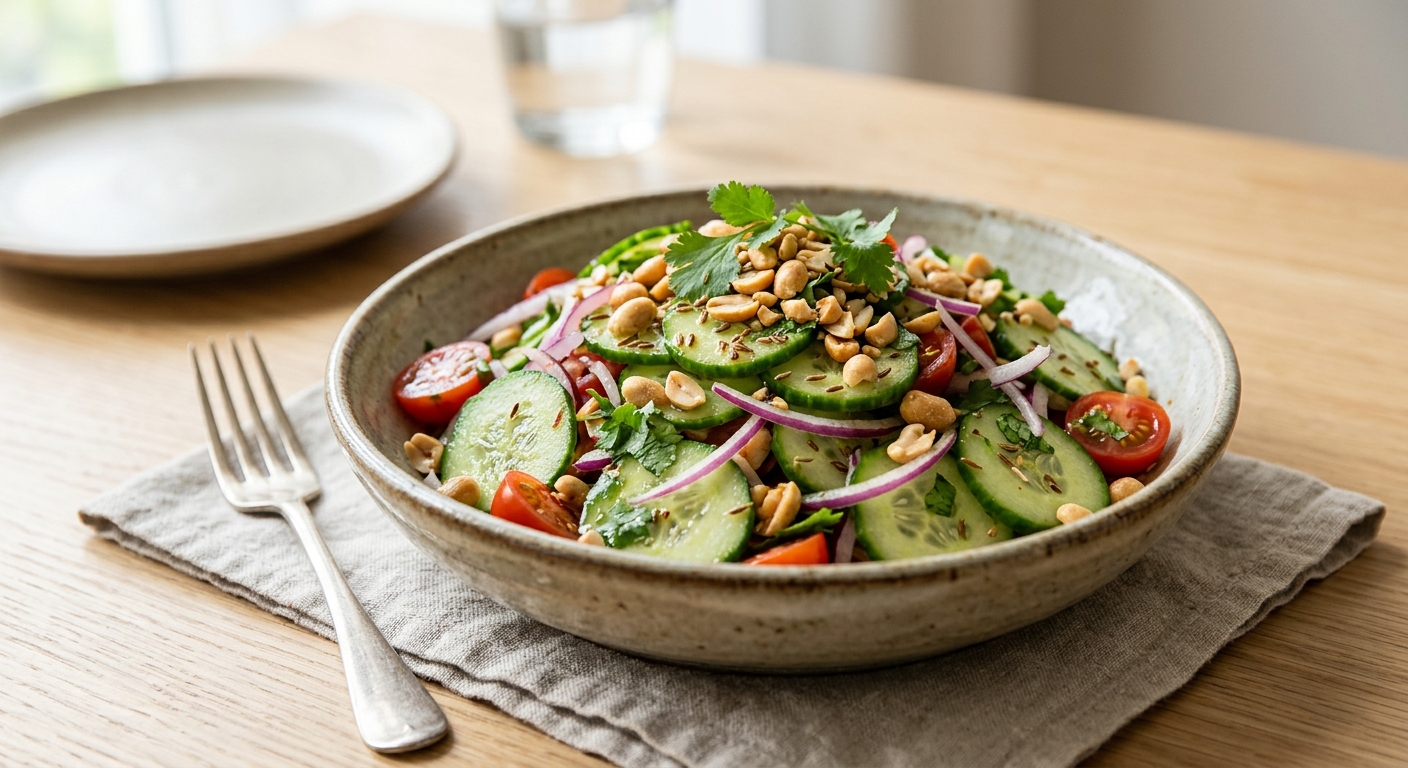 Salade de concombre & cacahuètes