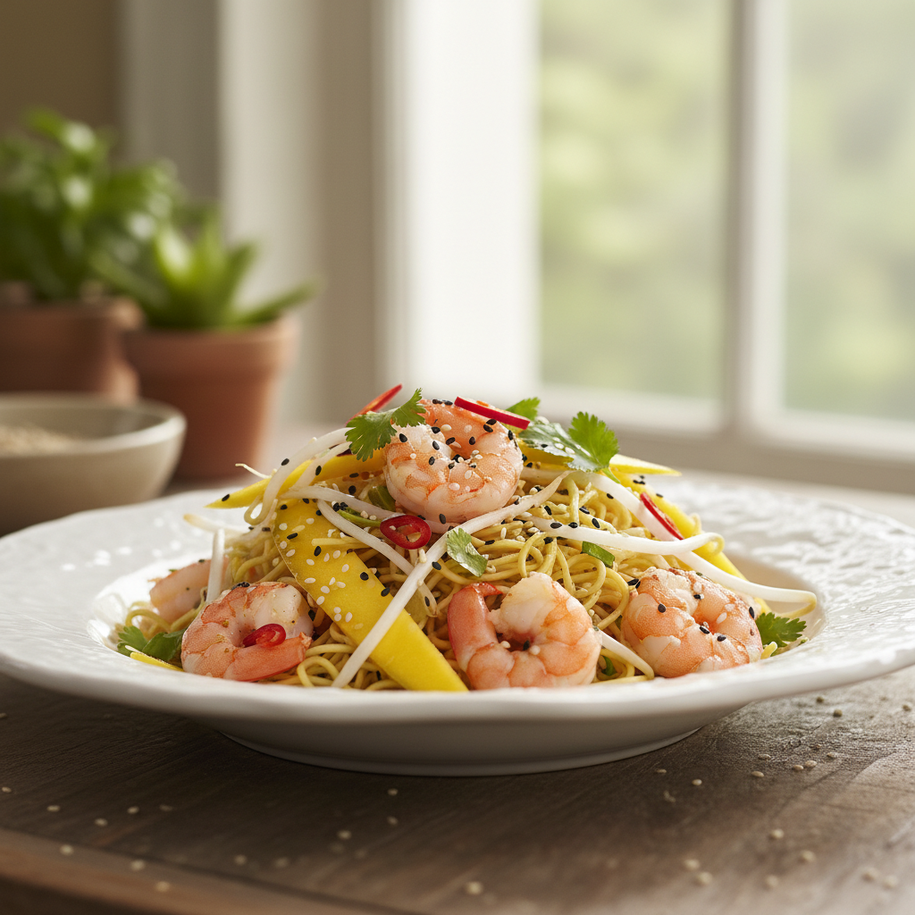 Salade de crevettes chinoises