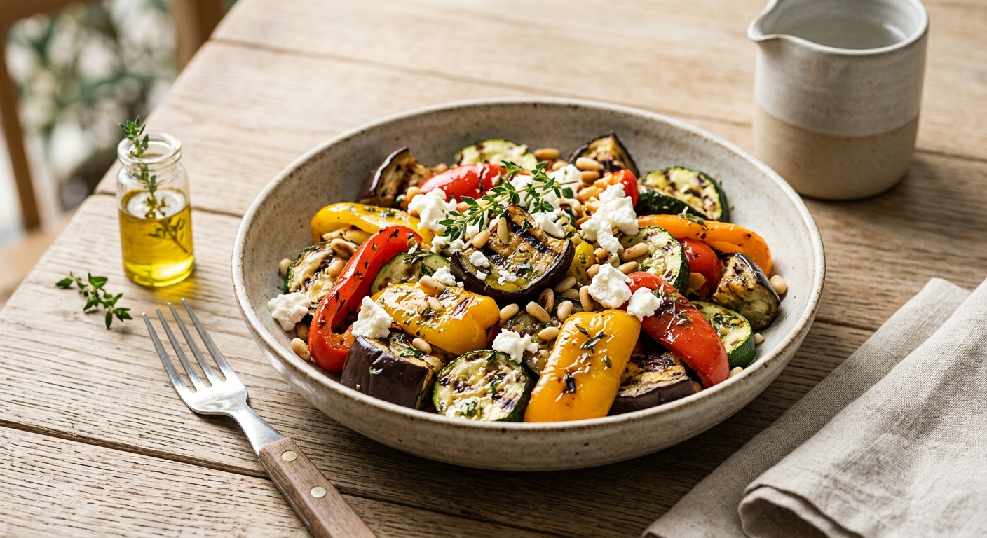 Salade de légumes grillés à l'huile de tournesol