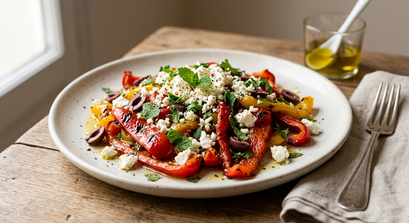 Salade de poivrons grillés à la feta