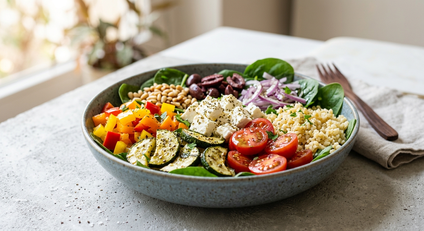 Salade grecque façon buddha bowl
