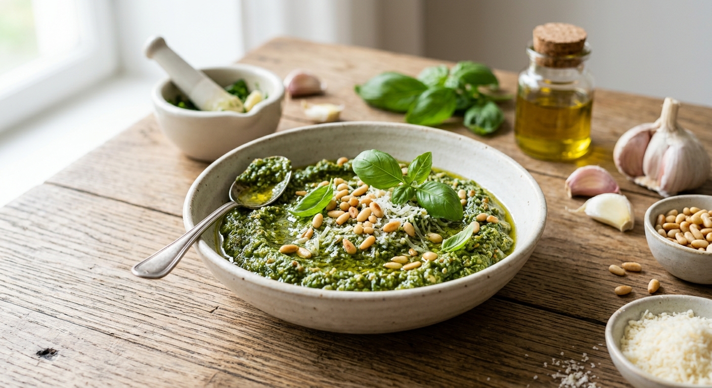Sauce pesto au basilic classique