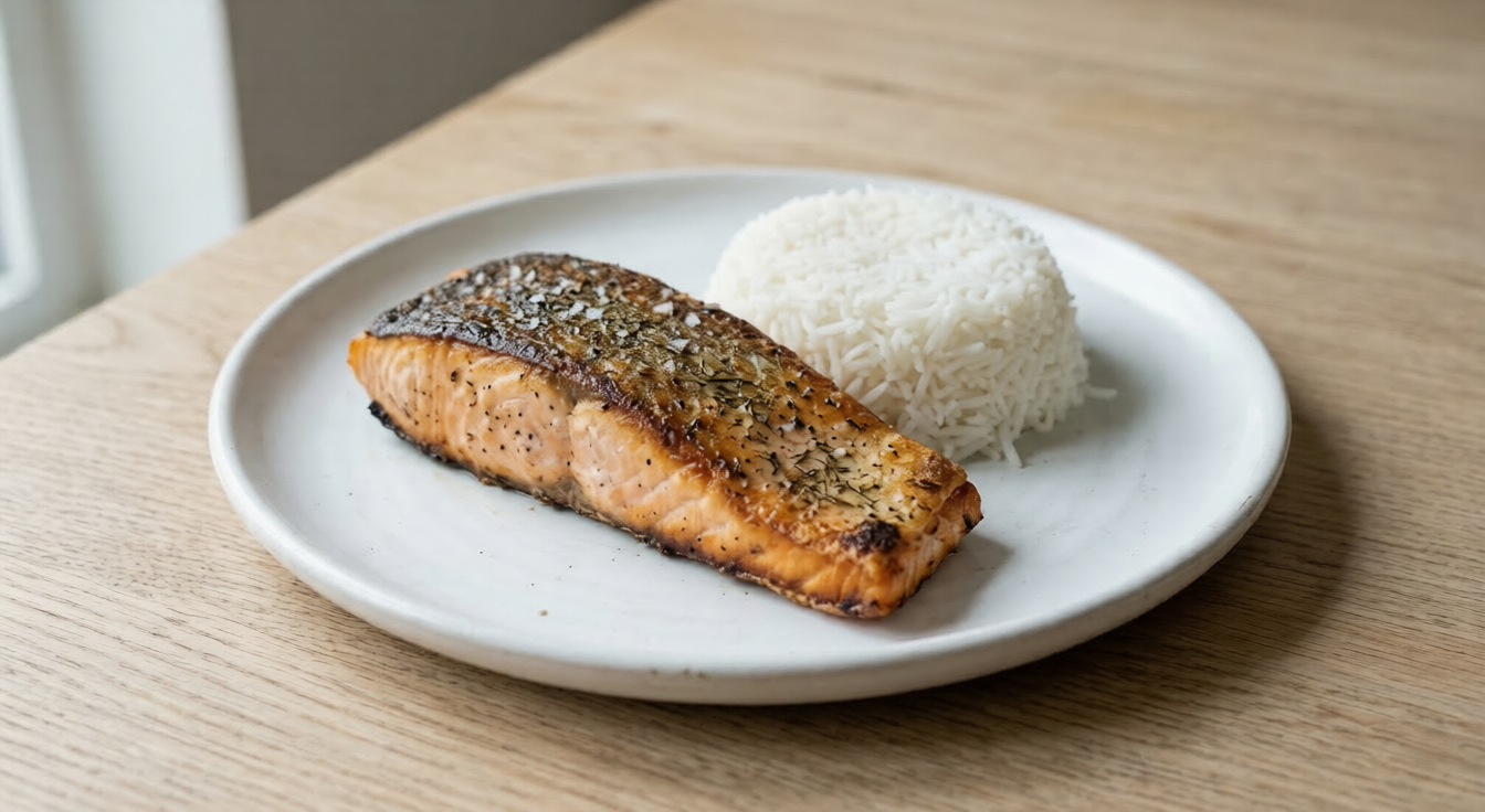 Saumon rôti & riz