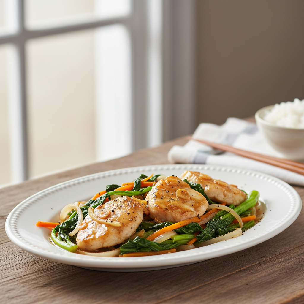 Sauté de poisson aux légumes