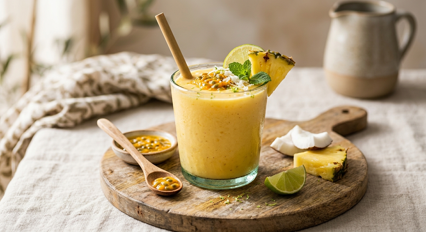 Smoothie ananas passion coco