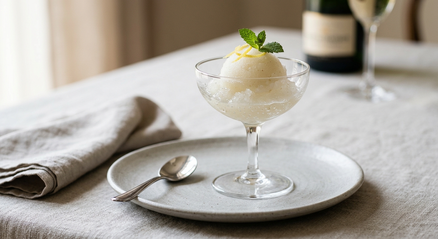 Sorbet au champagne