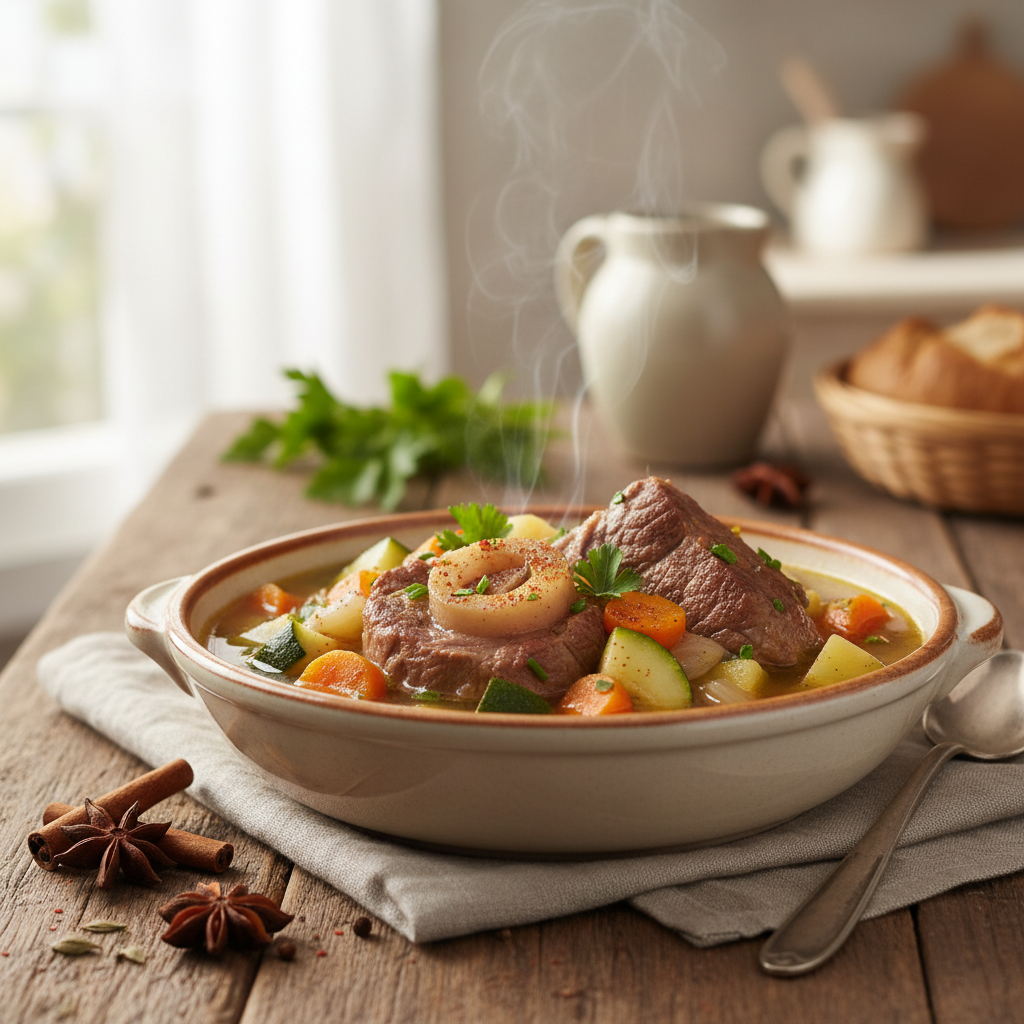 Soupe aux légumes et à la viande