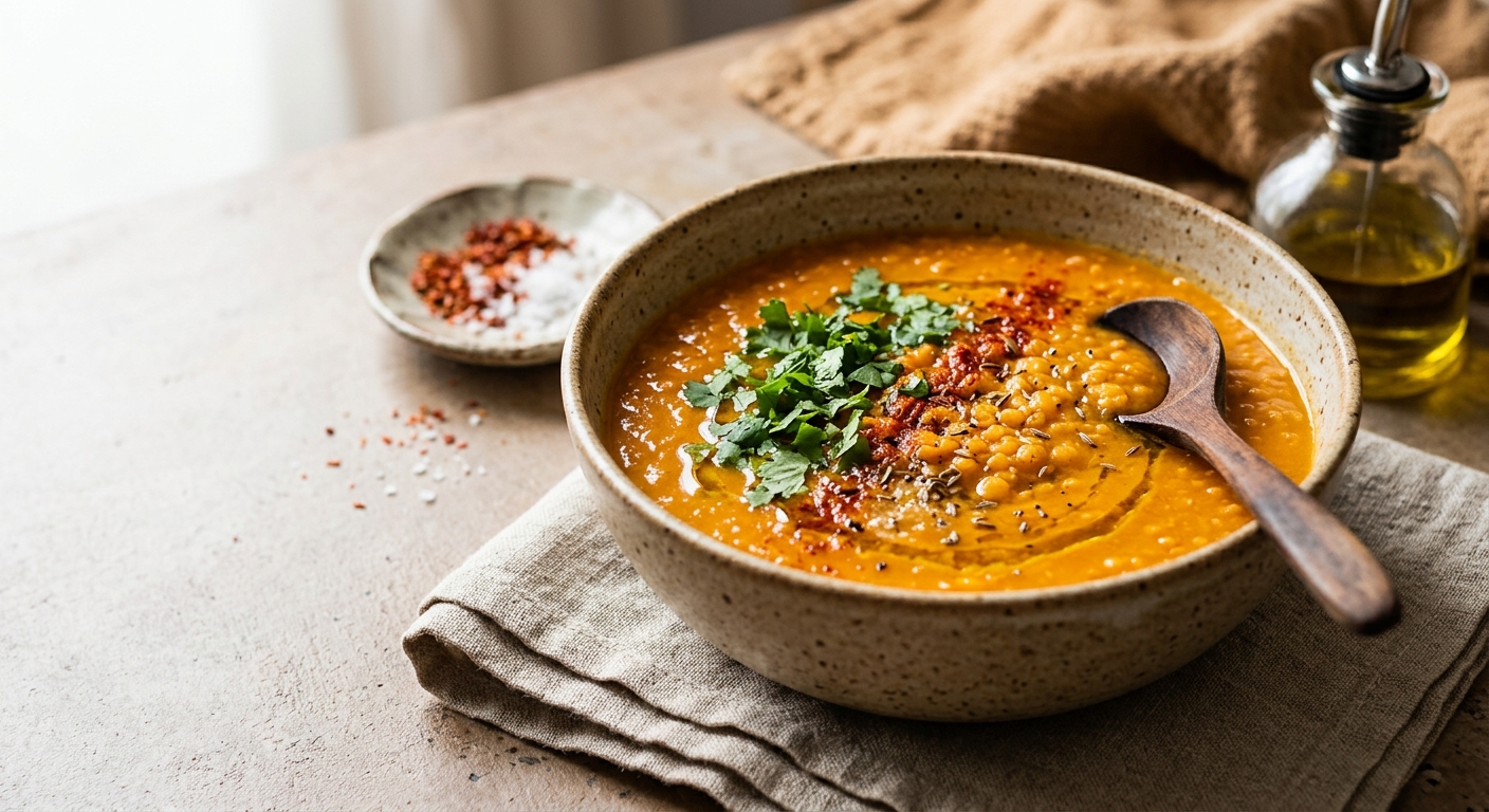 Soupe aux lentilles corail