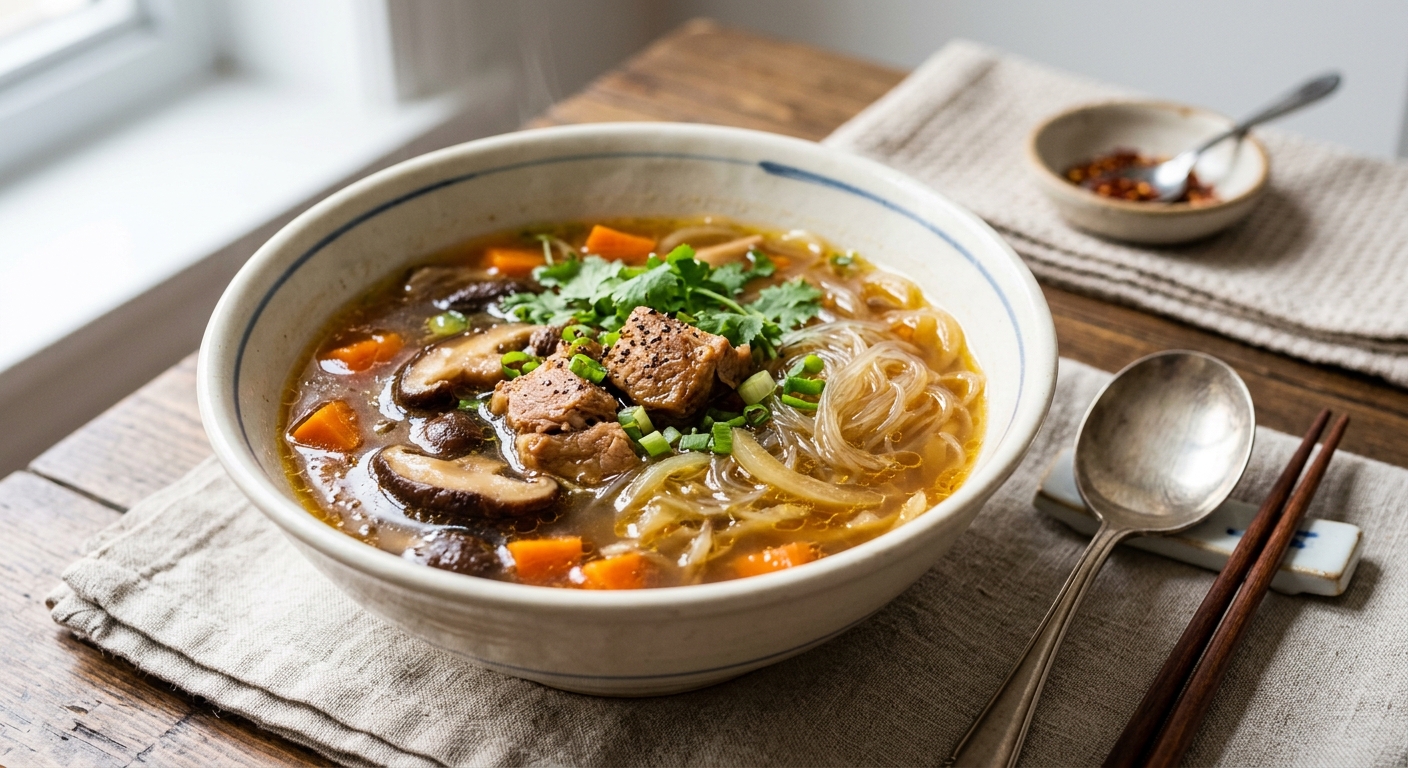 Soupe chinoise au porc