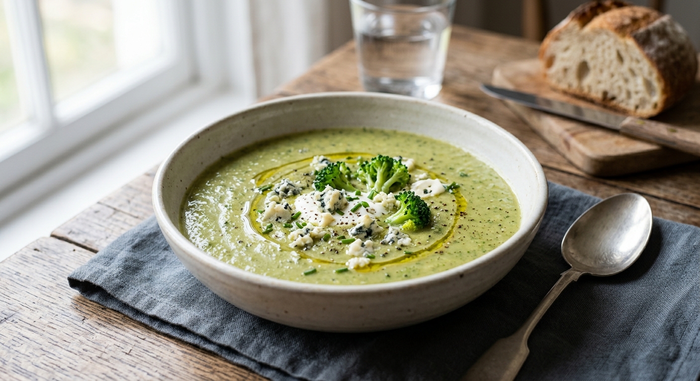 Soupe de brocoli au Roquefort