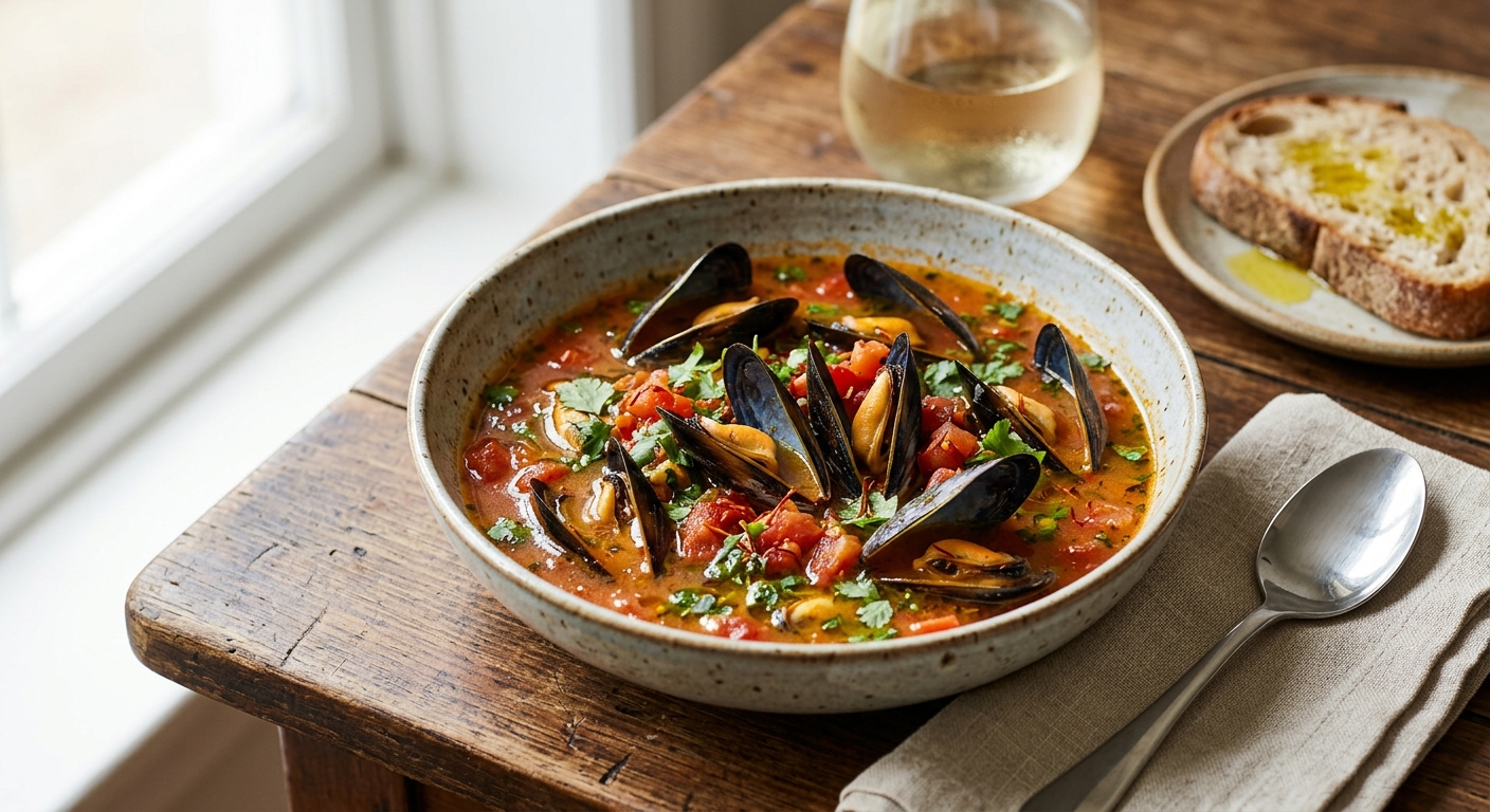 Soupe de moule à la tomate (zuppa di cozze)