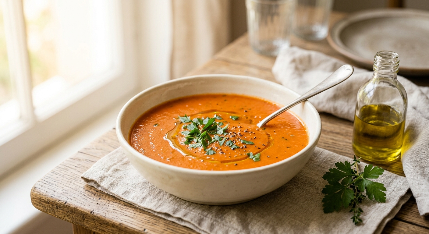 Soupe fraîche à la tomate de phanie et flo