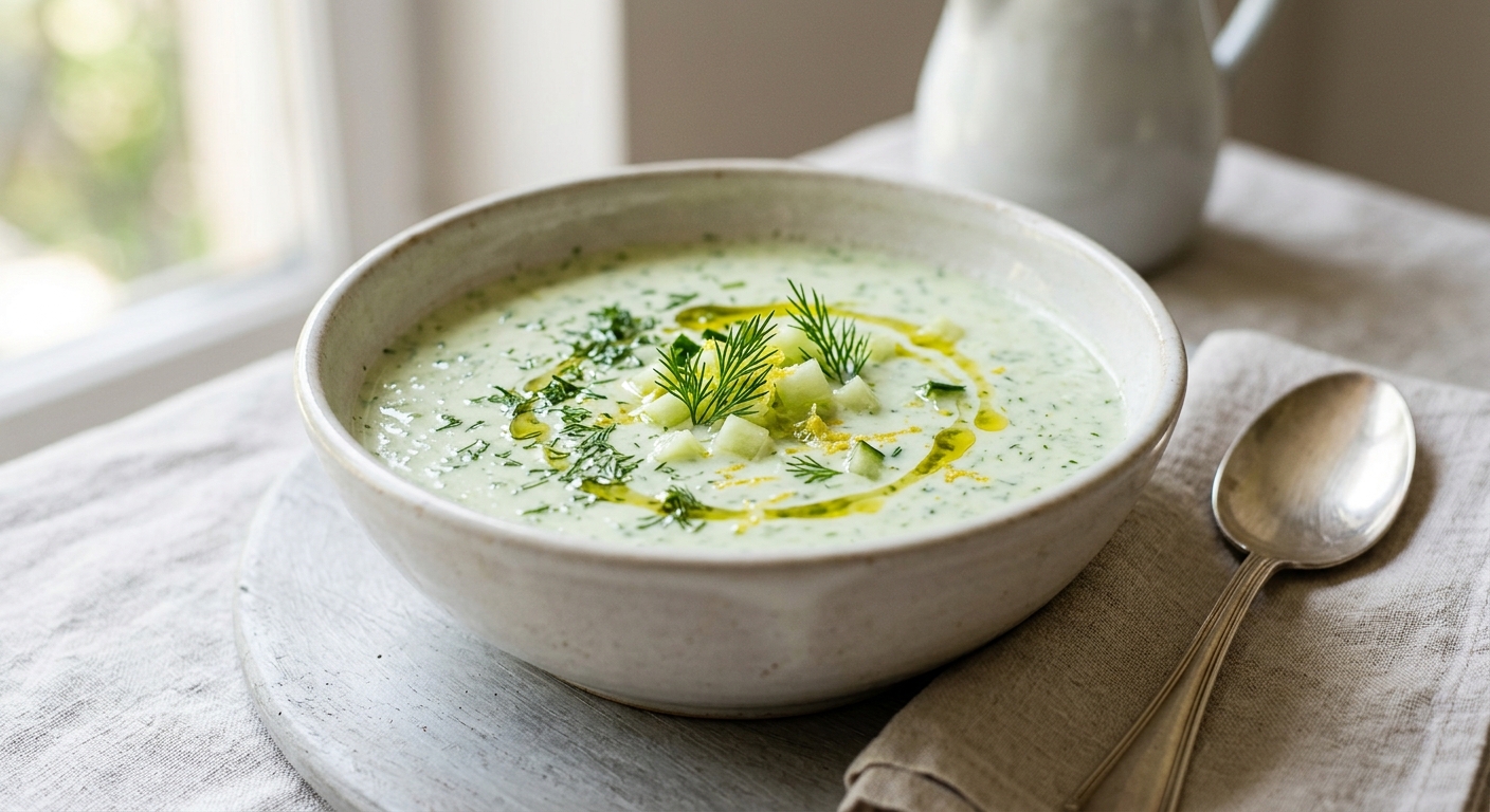 Soupe froide de concombre au yaourt – spéciale congélation