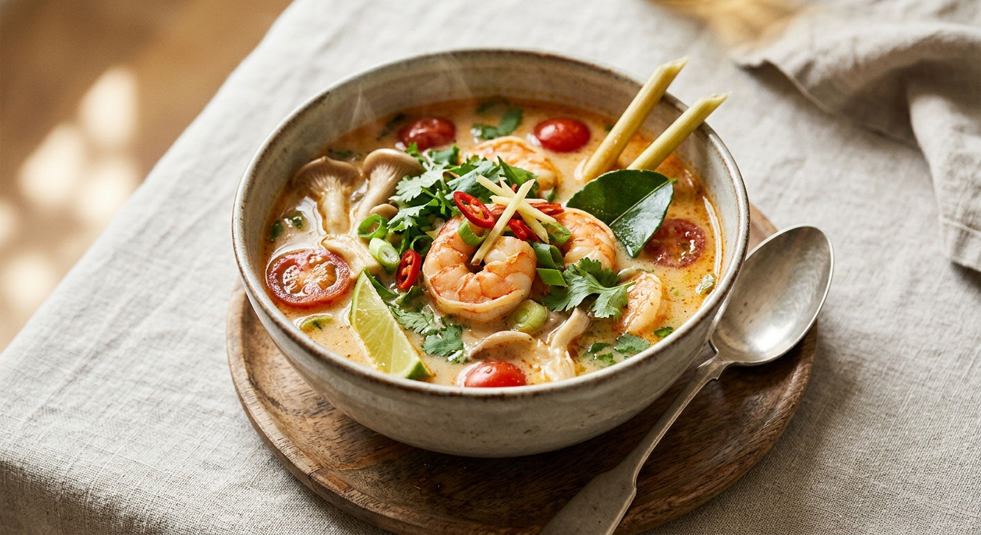 Soupe thaïlandaise aux crevettes de Cyril Lignac