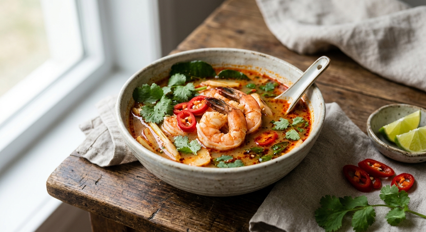 Soupe thaïlandaise aux crevettes