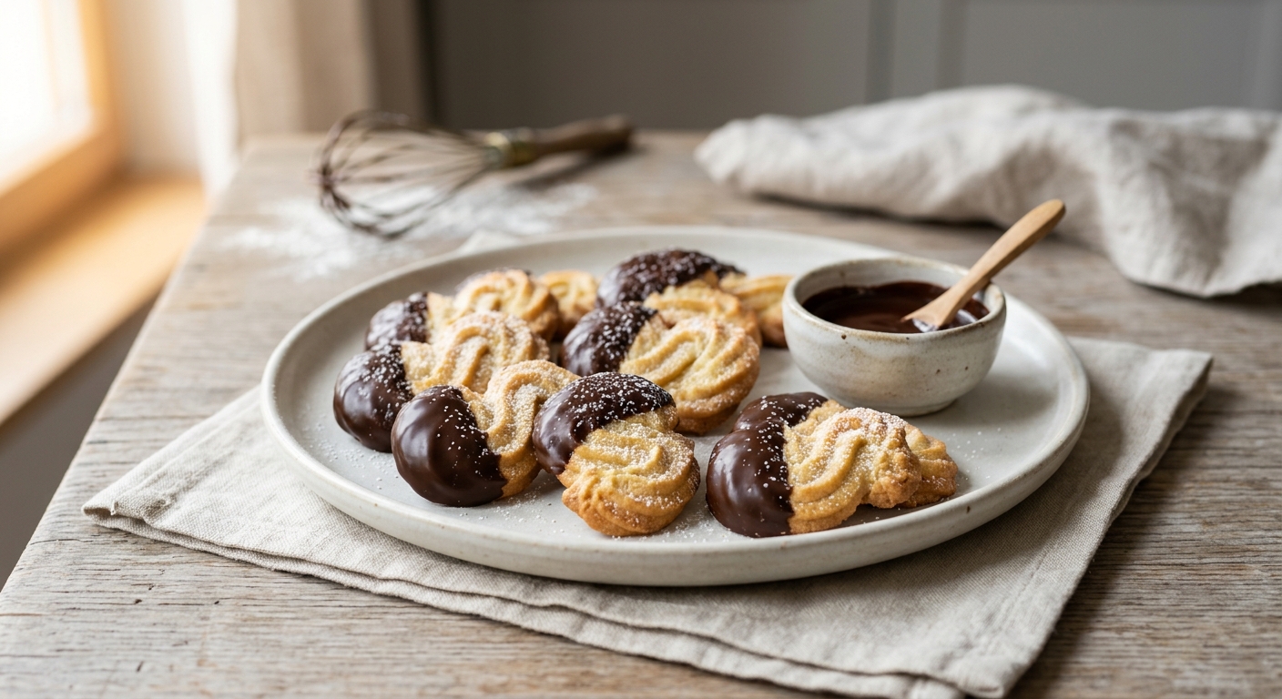 Spritz au chocolat (recette alsacienne Spritzgebackenes)