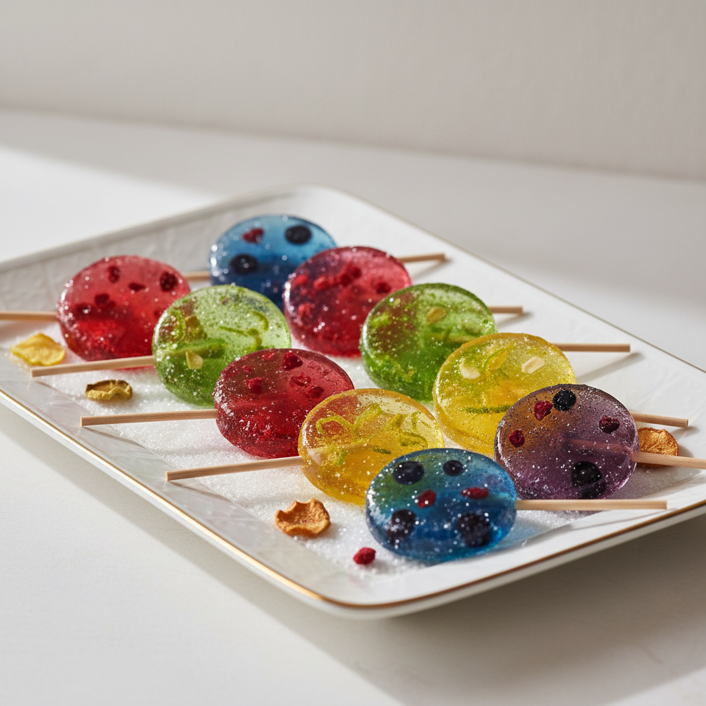 Sucettes maison aux fruits