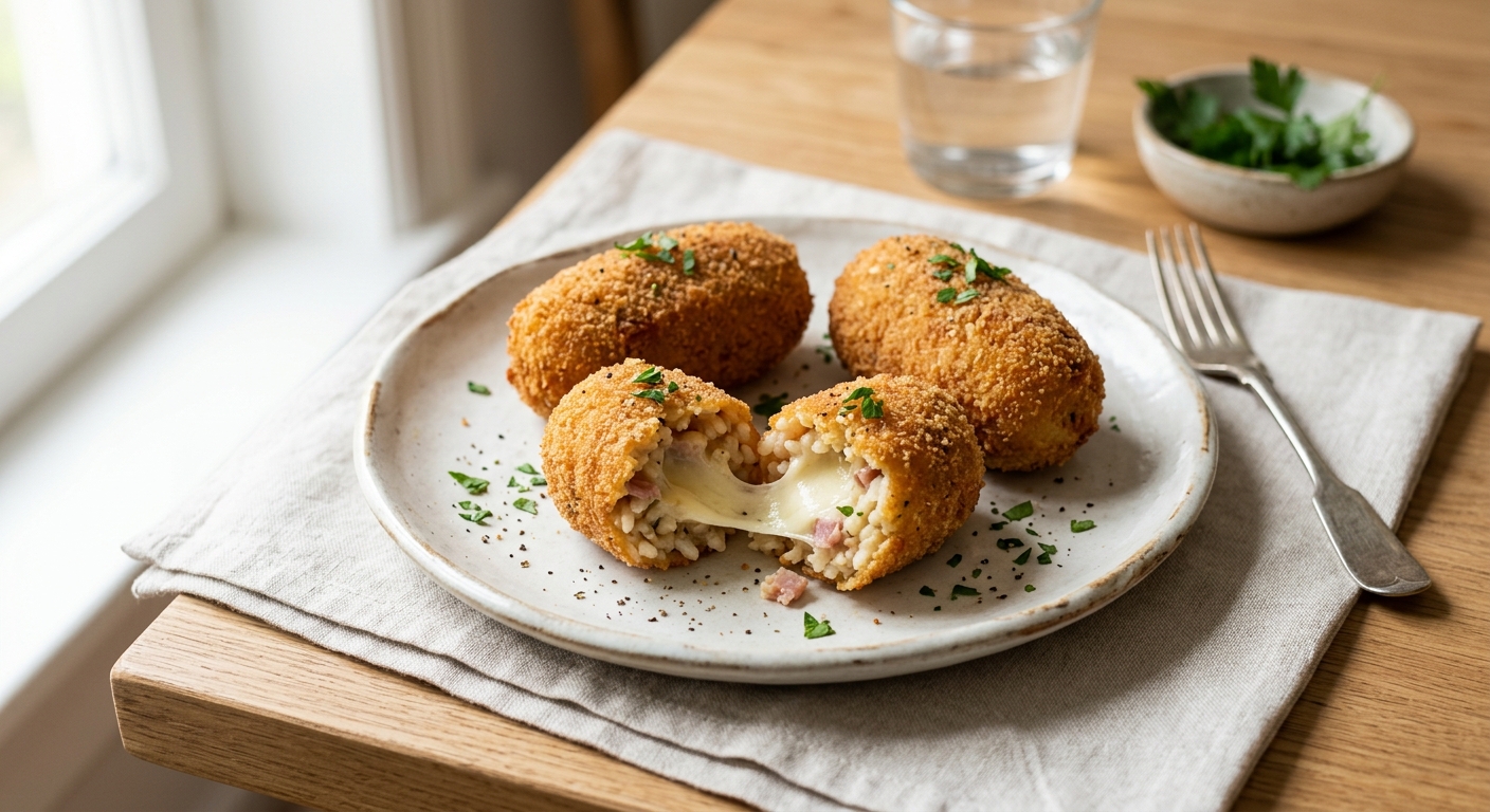 Suppli'al telefono (croquettes de riz à la mozzarella)