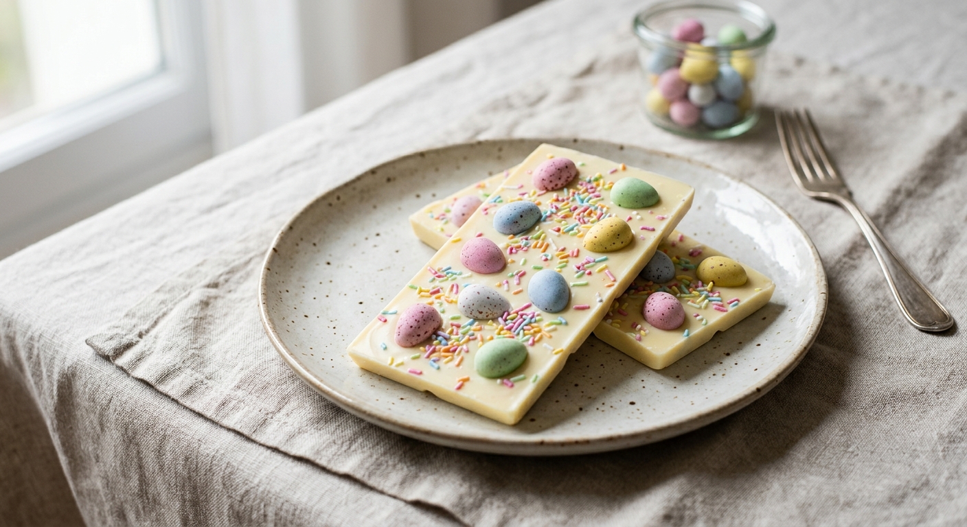 Tablettes au chocolat blanc pour pâques maison