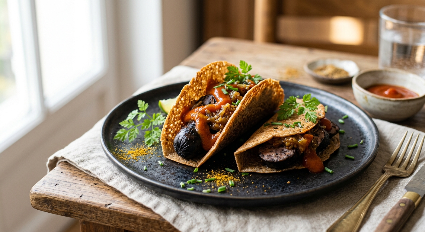 Tacos galette currywurst