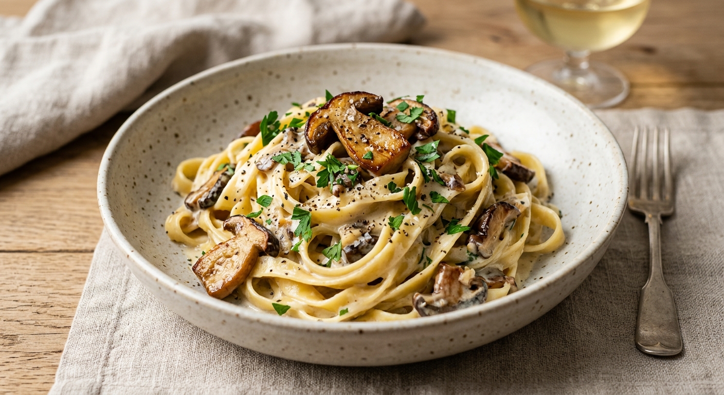Tagliatelles aux cèpes