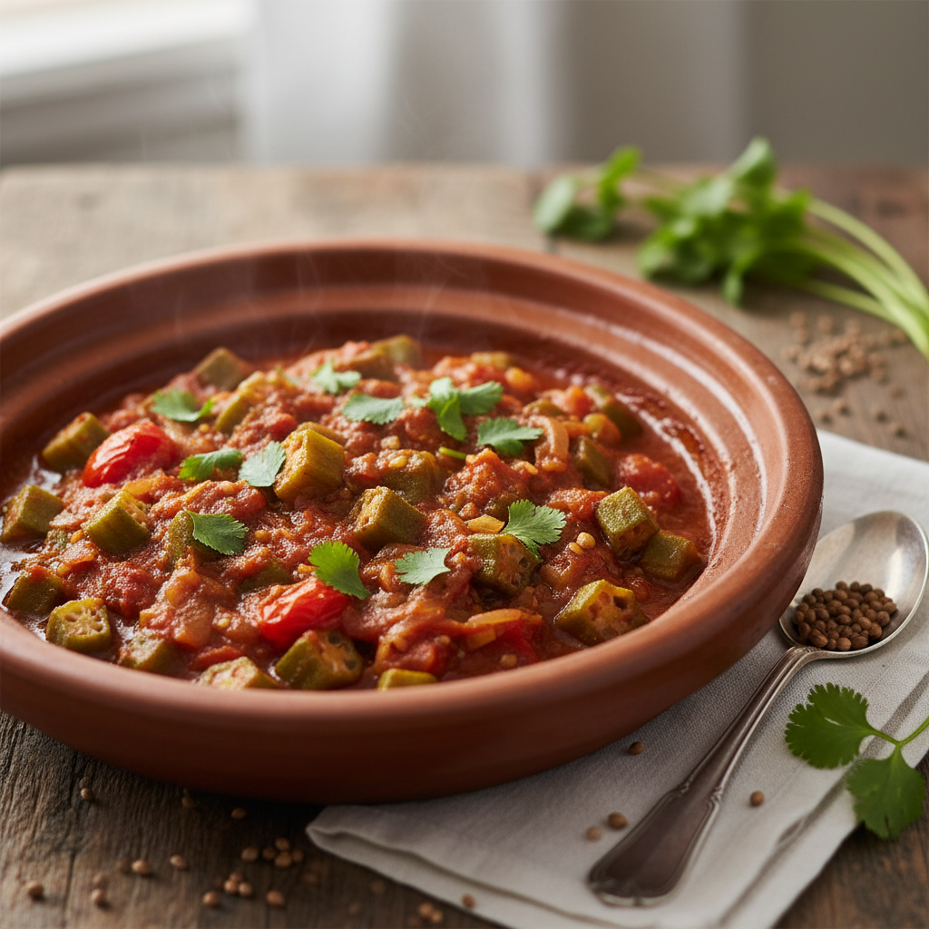 Tajine de bamia (cornes grecques ou gombos)