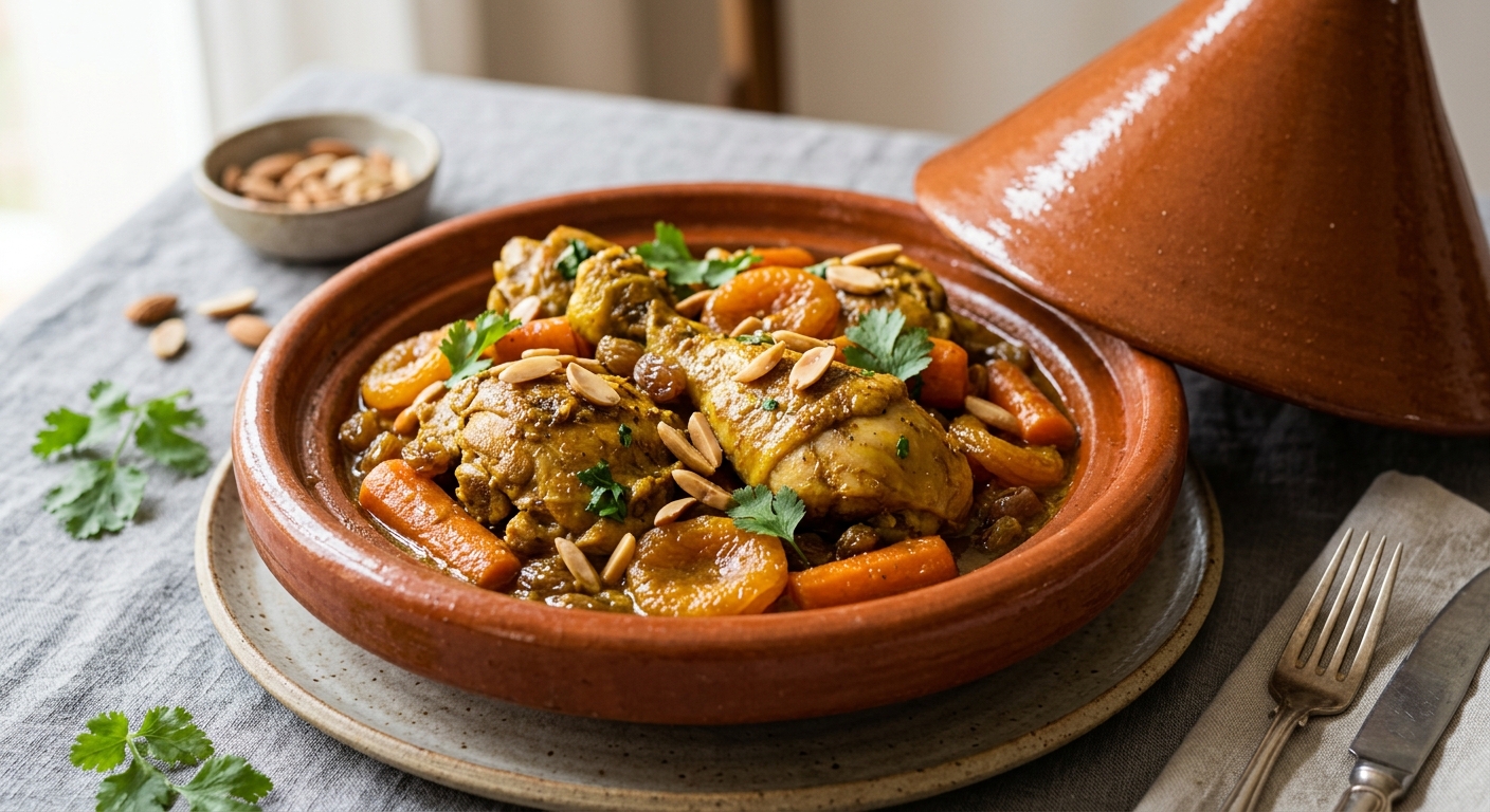 Tajine de poulet aux épices